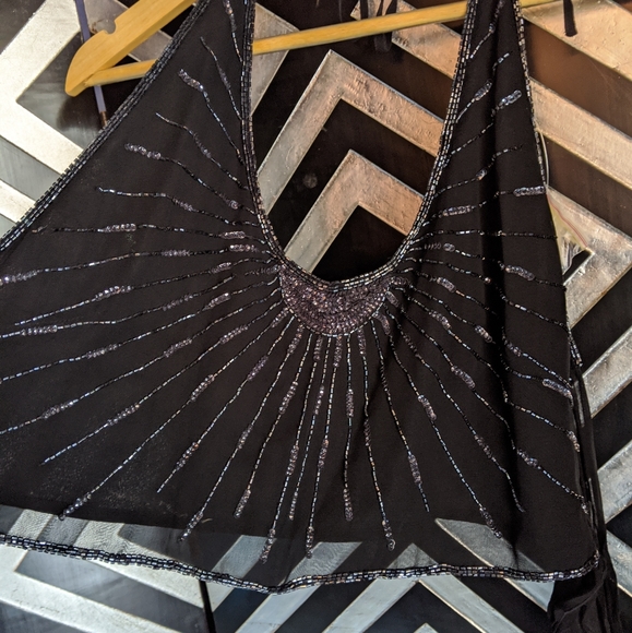 NWT Beaded Halter Wrap Top - Picture 5 of 16
